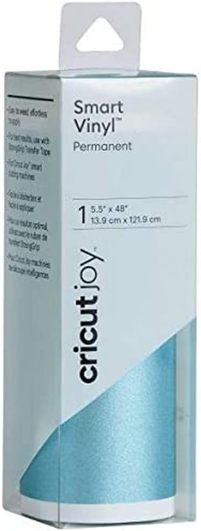 Cricut Joy Smart Vinyl - Permanent Shimmer - 5.5 Inch X 48 Inch, Adhesive Decal Sheet - Red