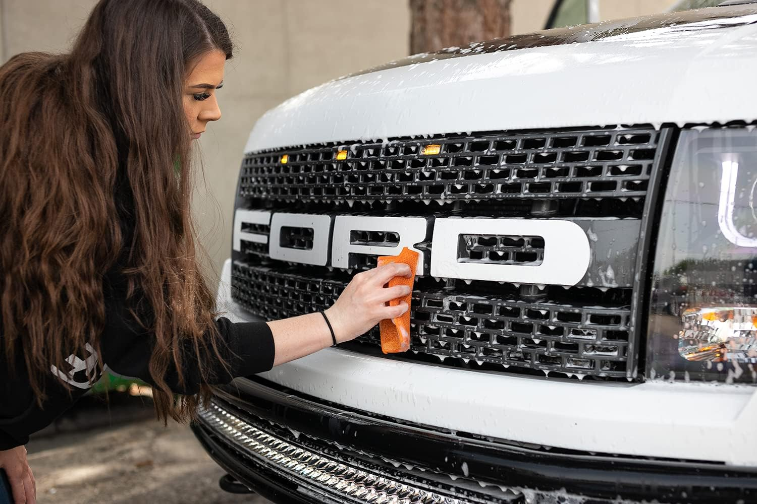 The Rag Company - Jersey Bug Scrubber Pads - Pearl Weave, Easily and Safely Trap Bug Splatter in Sponge, Safe on All Finishes, 4In X 6In, Ice Grey (5-Pack) - Blue image number 4