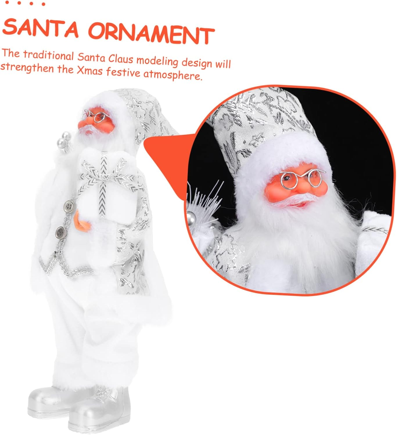 GARVALON 1Pc Xmas Resin Santa Claus Figurine Chic Christmas Desktop Decor for Home and Realistic Holiday Adornment for Festive Atmosphere image number 1