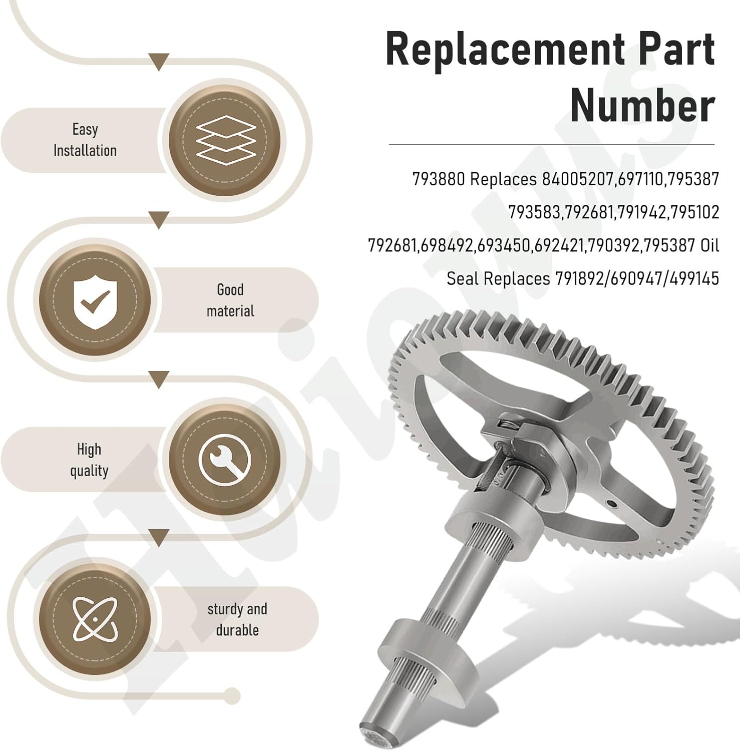 Xinghai 84005207 793880 Camshaft Compatible with Briggs & Stratton Camshaft Kit 793583 792681 791942 795102 Gasket 697110,795387 Oil Seal & 272475S Gasket image number 6