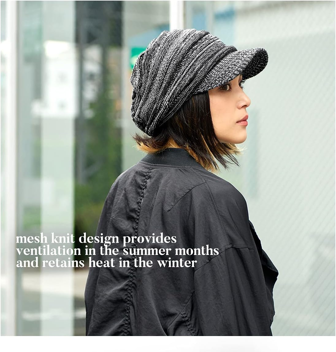CHARM Mens Summer Knit Beanie Hat - Womens Slouchy Visor Cap Winter Baggy Slouch Knit