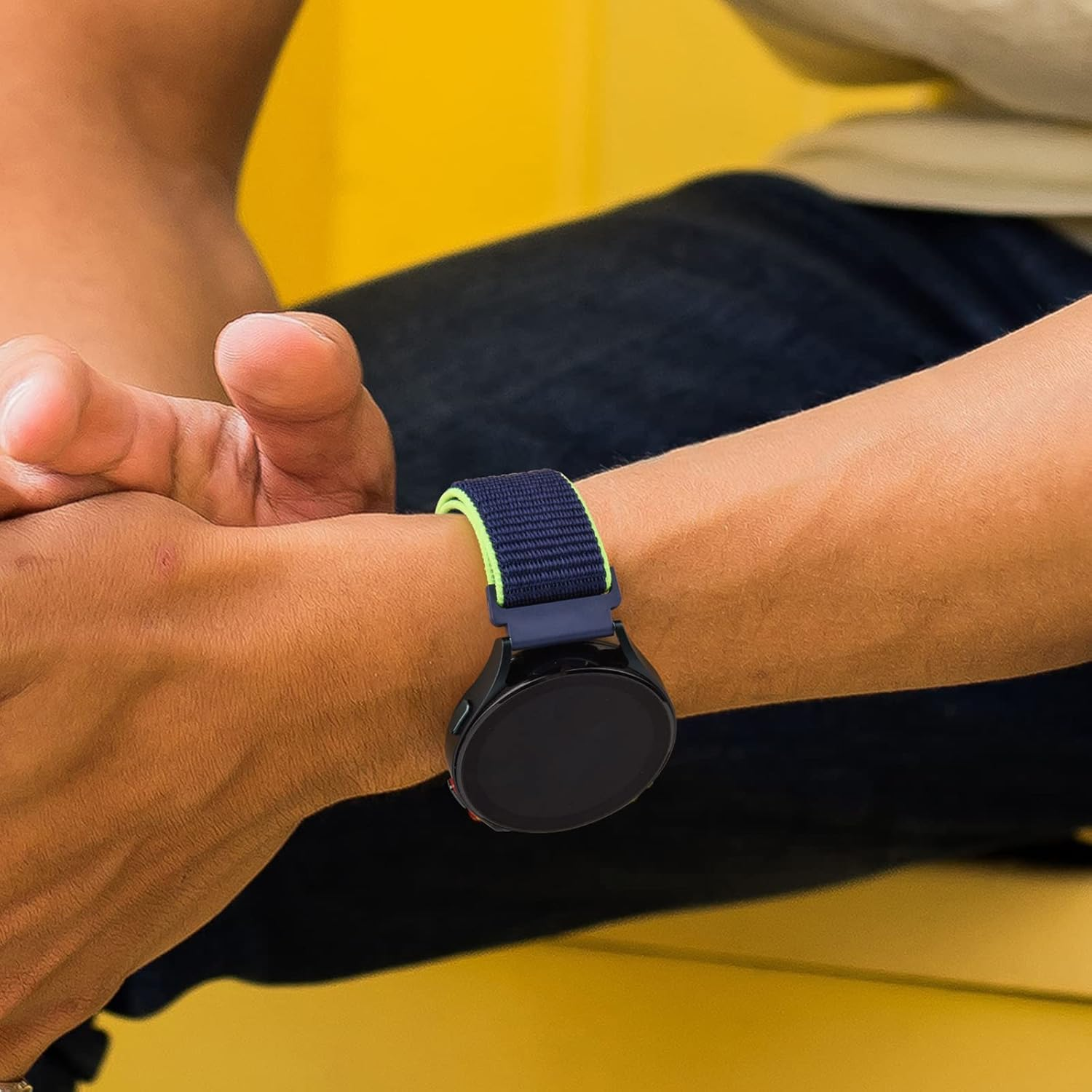 Nylon Band Compatible with Garmin Bounce Kids Watch Bands, Soft Nylon Adjustable Sport Wristband for Garmin Bounce Kids Smartwatch - Black image number 7