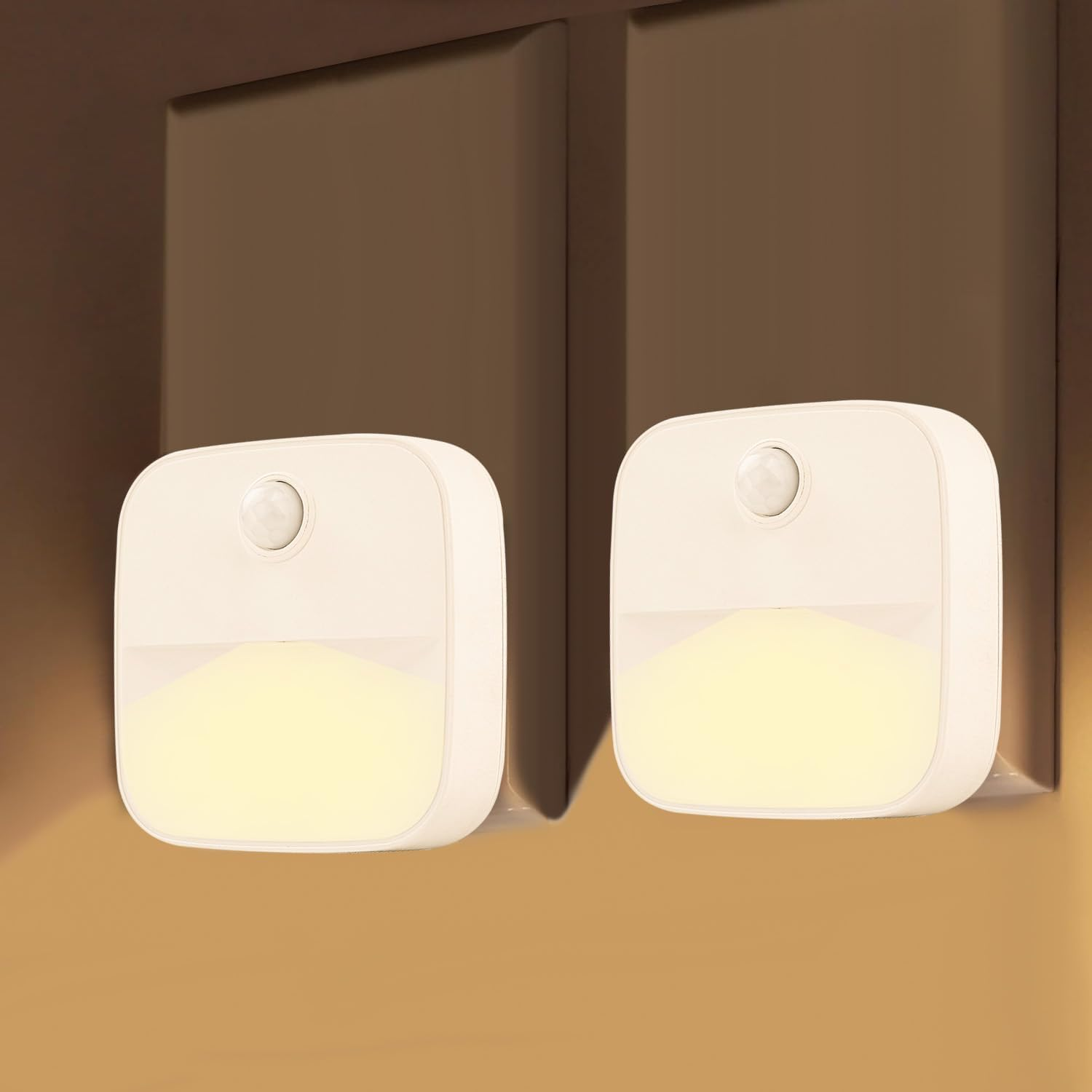 2Pack Motion Sensor Night Light, 3000K LED Night Lights Plug in with Dusk to Dawn Sensor, 0-80LM Warm White, Kids Night Lamp for Bedroom, Bathroom, Laundry, Corridor (2Pcs 3-Position Switch) image number 4