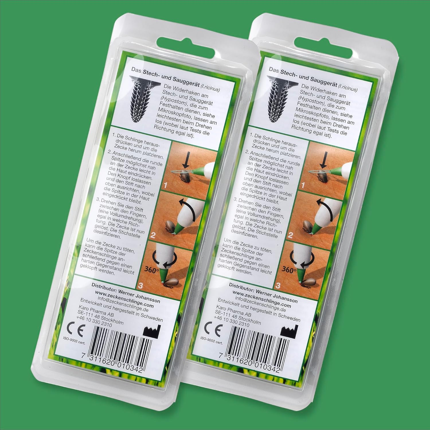 3Ix Tick Sling Pack of 2 - Reliable Method for Tick Removal - Effective Tick Remover - Tick Tweezers - Tick Hook & Tick Tweezers in One - Tick Protection on the Go - for Humans and Animals image number 3