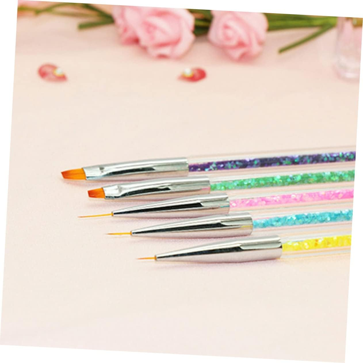 CANIGHT 1Set Dual- Nail Art Pens Wear-Resistant Nail Brushes for Creative Designs Double- Tools for Manicure