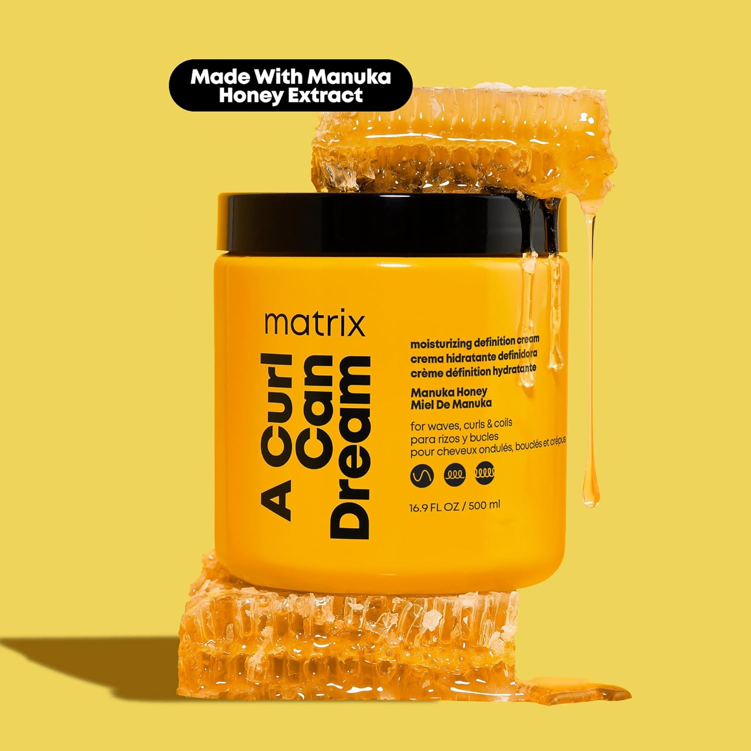 Matrix Moisturising Hair Cream for Curly & Coily Hair, with Manuka Honey Extract, Total Results a Curl Can Dream, 500Ml image number 3