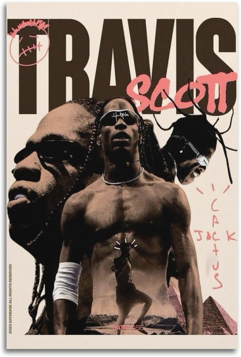 Wall Art Travis Msuic Poster Scott Poster Canvas Painting Wall Art Picture Home Decor Print for Bedroom Living Room Dorm Study Bar Office 12X18Inch(30X45Cm) image number 4