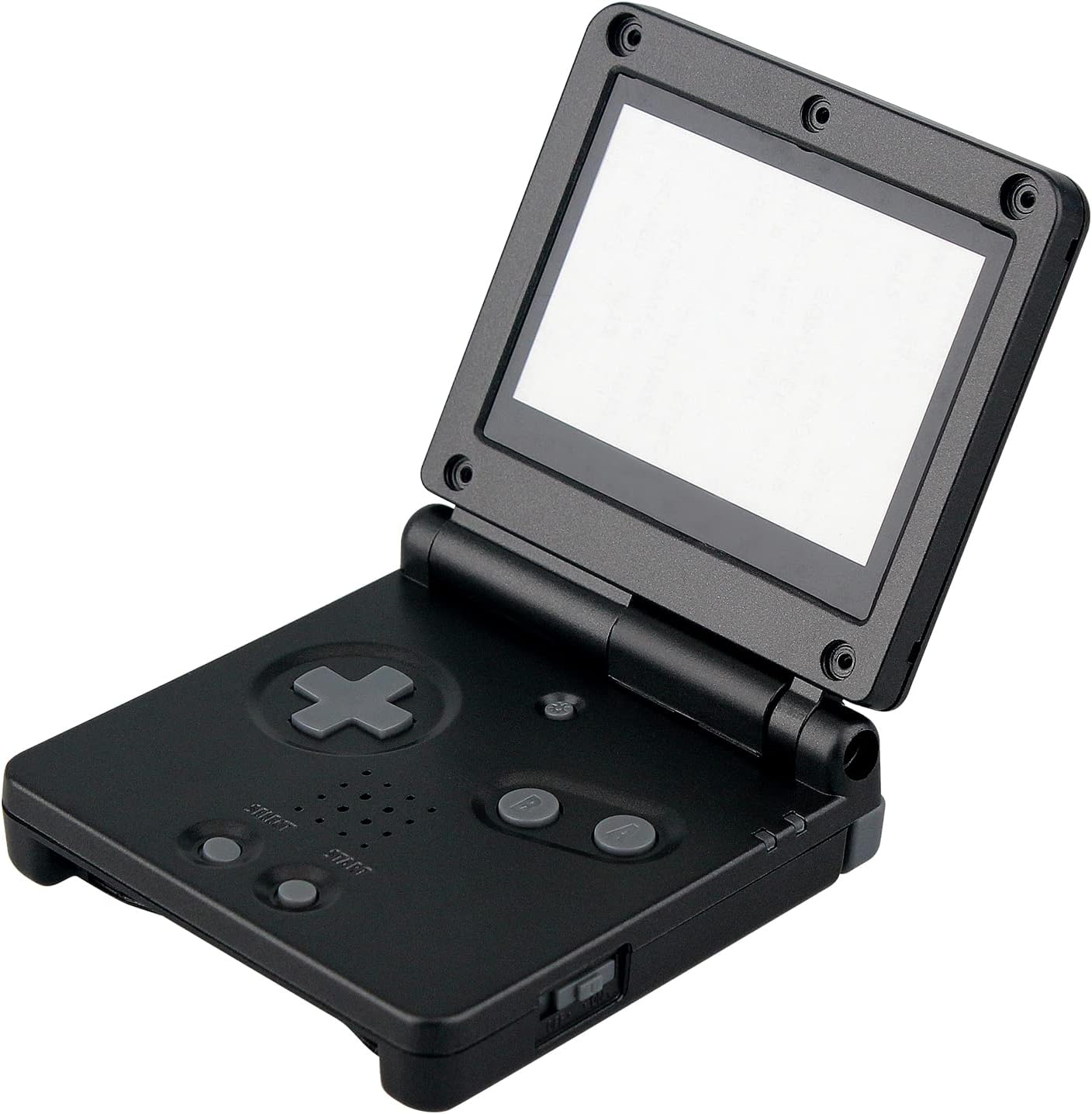 OSTENT Full Housing Shell Case Cover Replacement Compatible for Nintendo GBA SP Gameboy Advance SP - Color Black