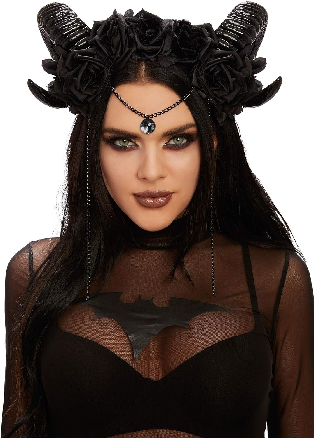 Dreamgirl Adult Womens Mystical Rams Horn Headpiece, Halloween Costume Accessory image number 2