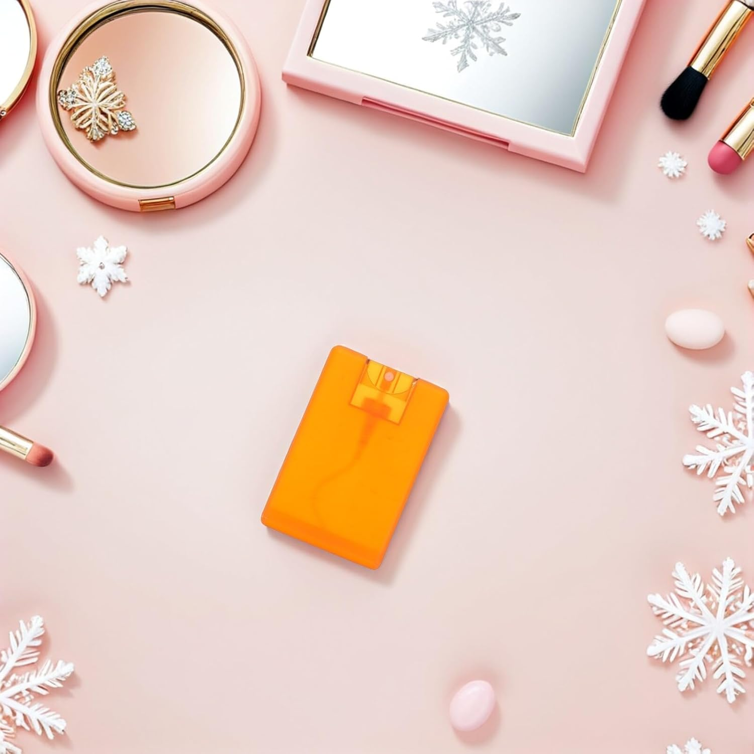 MUSISALY 30Pcs Card Spray Perfume Bottles Refillable Portable Mini Atomizer for Essential Oils Facial Mists Air Fresheners Lightweight Travel Containers in Transparent Light Orange image number 1