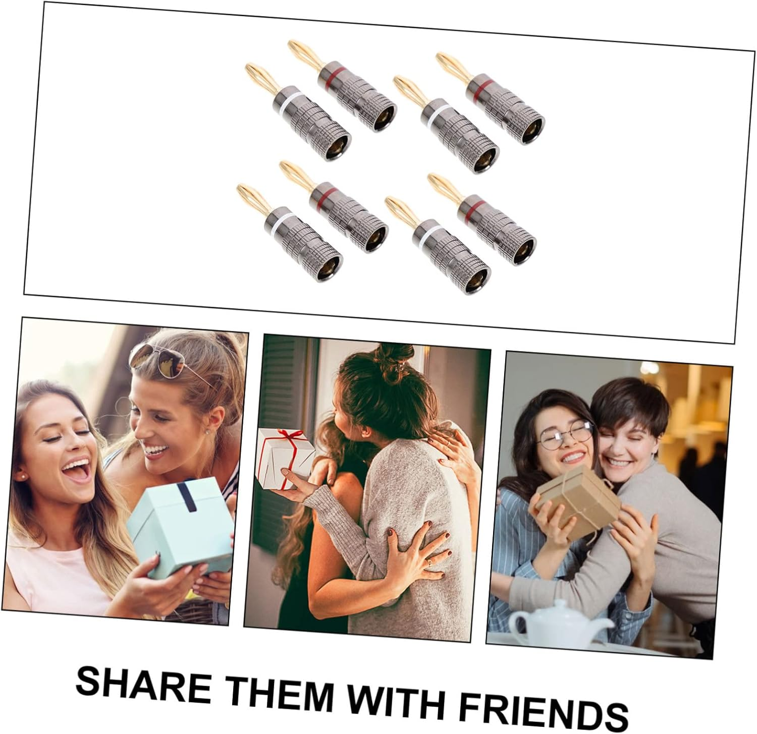 Angoily 10Pcs Gold Plated 4Mm Banana Plugs Speaker Wire Connectors Audio Jack Adapter for Home Theater and Hi-Fi Sound Systems in Australia image number 3