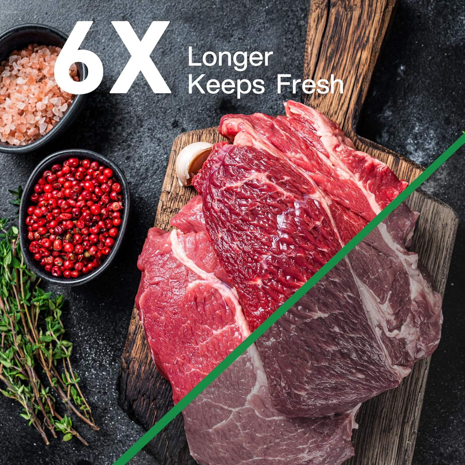 28X35Cm Vacuum Food Storage Bags Pre-Cut Food Saver Bags Large Capacity Food Preservation Bags for Heat Seal Food Storage, Seal Bag Boilsafe to 120&deg;F Freezable,Reuseable(100Pcs) image number 1