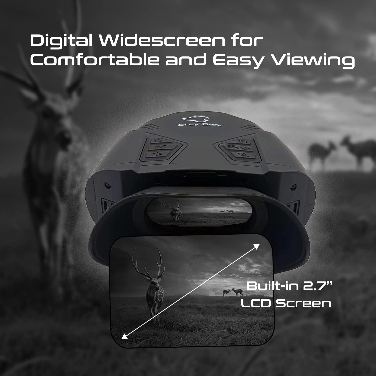 Grey Bear Night Vision Pro 2 (New) I Infrared Binocular I Night Vision 300M I Magnification 9X I Night Filters I Advanced 2MP Sensor (FHD 1080P) I 940 IR (Anti-Glare) image number 4