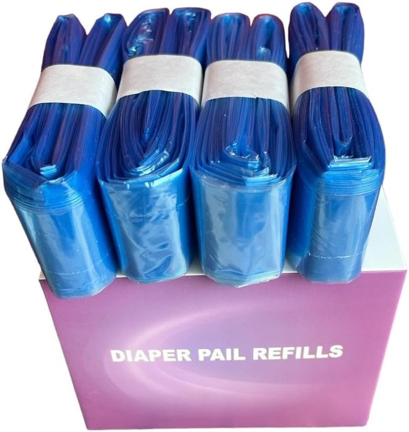 4 Pack Nappy Bin Refills, 6.5M Each, Locksmell, Refill Bags, Diaper Bin Pail Disposal Bags, Compatible with Angelcare and Spross Diaper, and All Other Bins image number 2