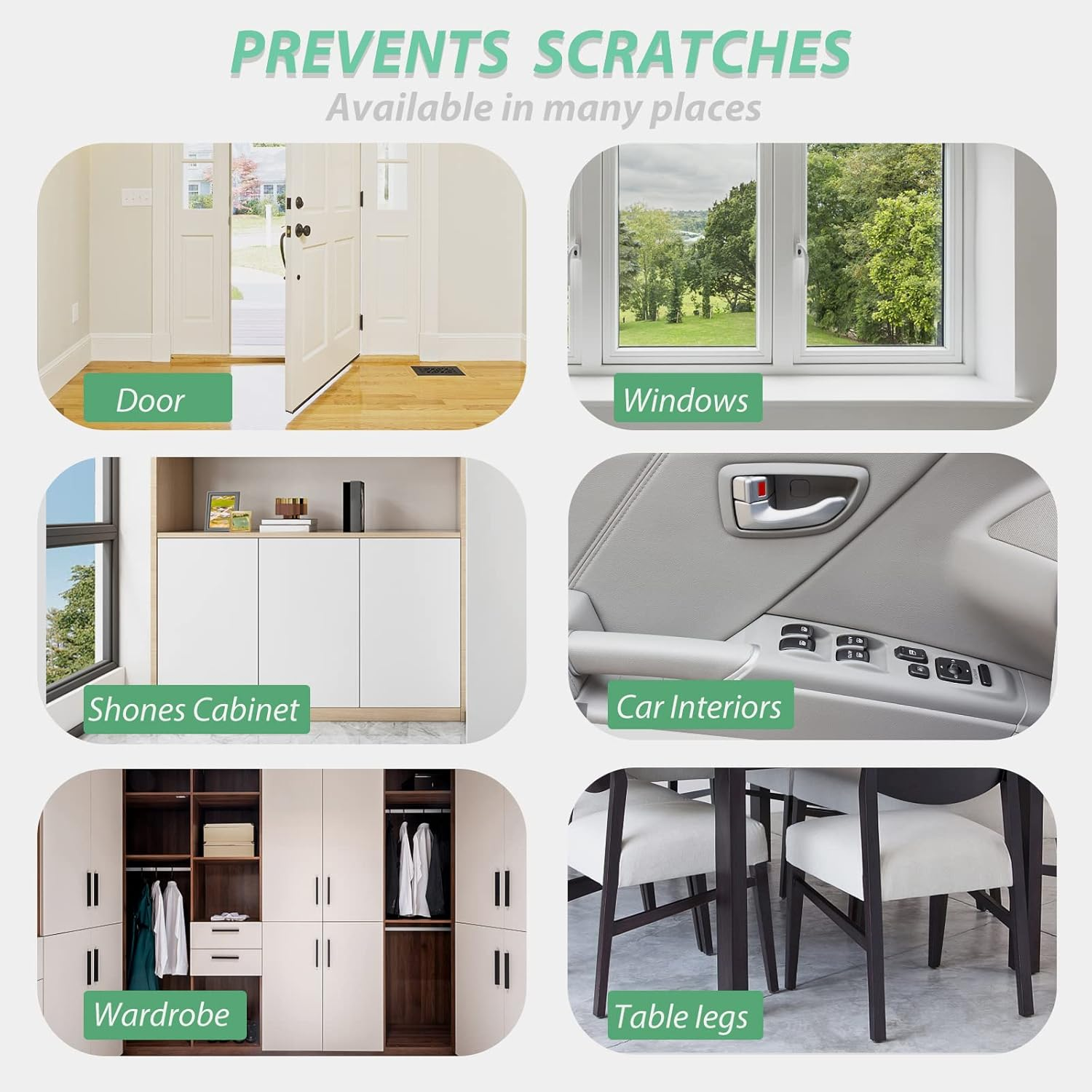 Door Protector from Dog Scratching 200" X 8.2" Cat Scratch Door Frame Single Sided Adhesive Protector anti Dog Scratch Door Guard for Dogs Clear CHUANGSEED