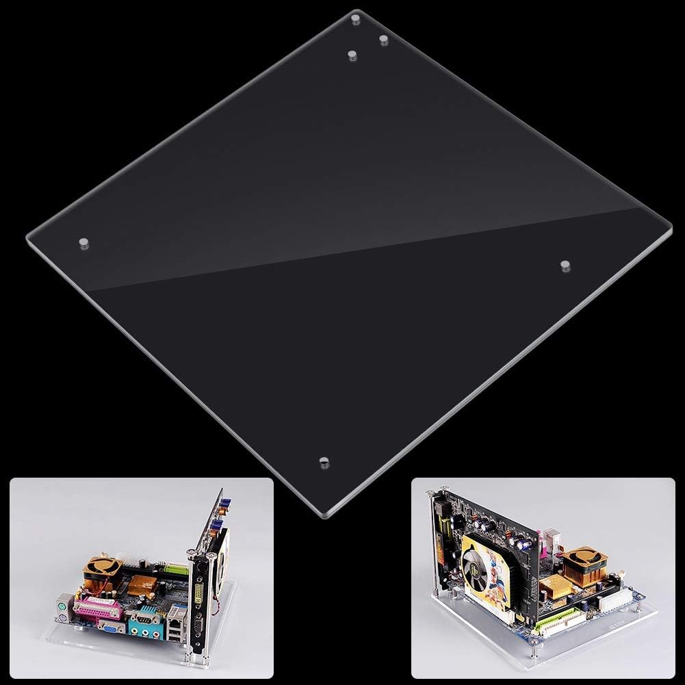 PC Open Frame Test Bench, Transparent ITX Motherboard Overlock DIY Open Air Frame Chassis PC Case, 198 X 194 Mm Acrylic, Easy to Assemble Kit image number 2
