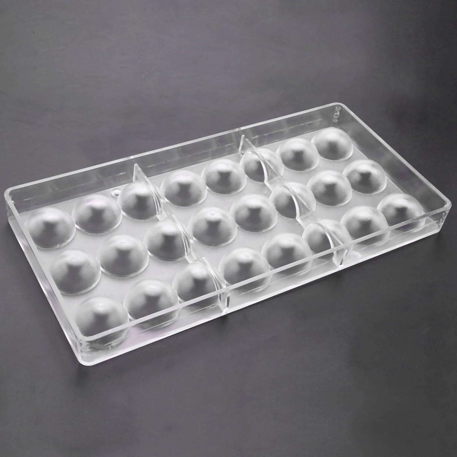 6X 24 Holes Semi Sphere Chocolate Mould Polycarbonate Chocolate Bar Mold Half Ball Candy Maker Mold Bakeware image number 4