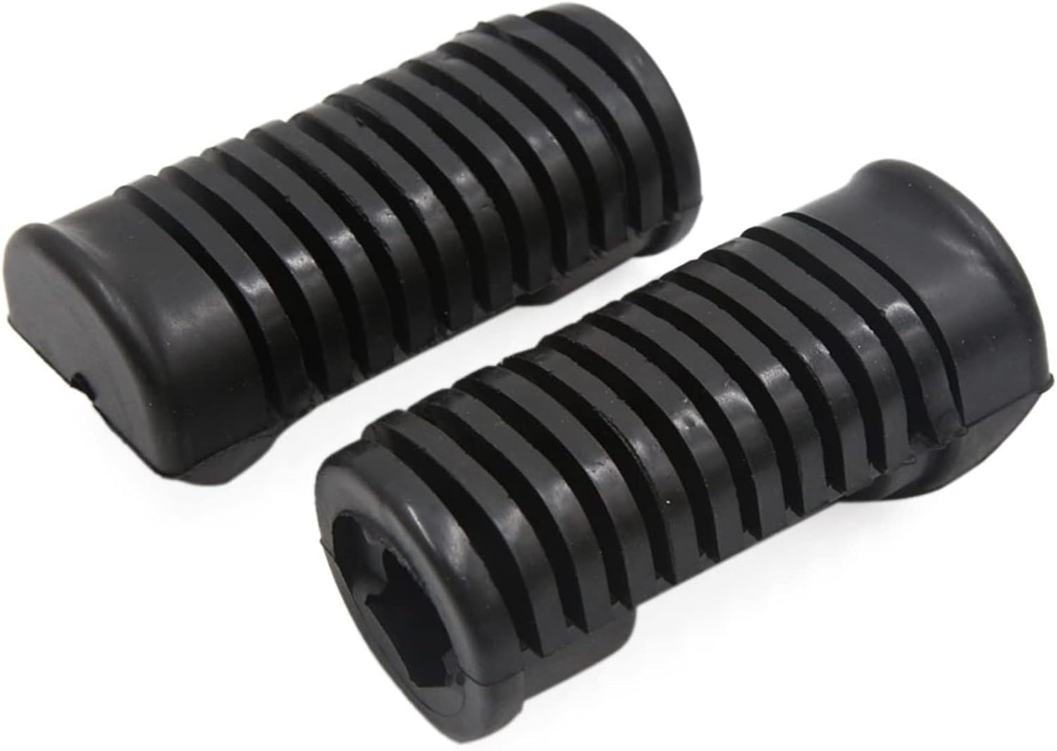 Uxcell 1 Pair 16Mm 19Mm Rubber Motorcycle Footrest Footpeg Foot Rest Peg Bike Bicycle Cycling Black for CG image number 2