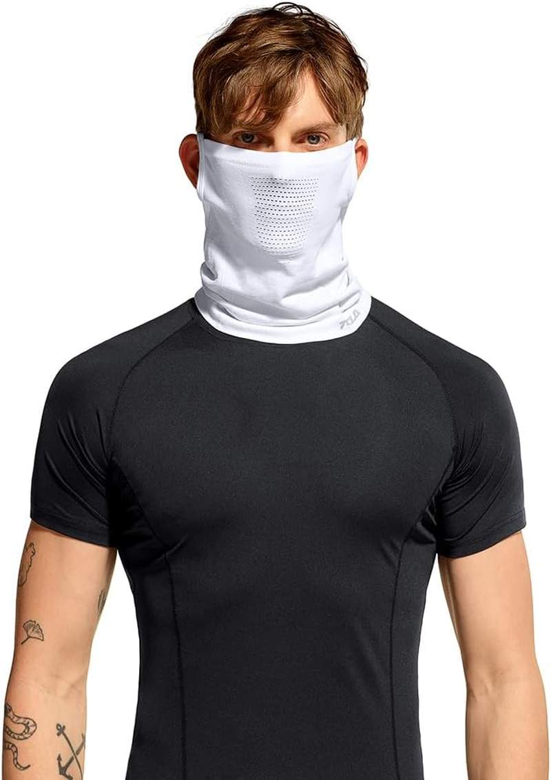 TSLA Unisex Lightweight Breathable Face Cover, UV Protection Moisture Wicking Headwear for Outdoor Sports Running, Hiking, Cycling - Blue image number 4