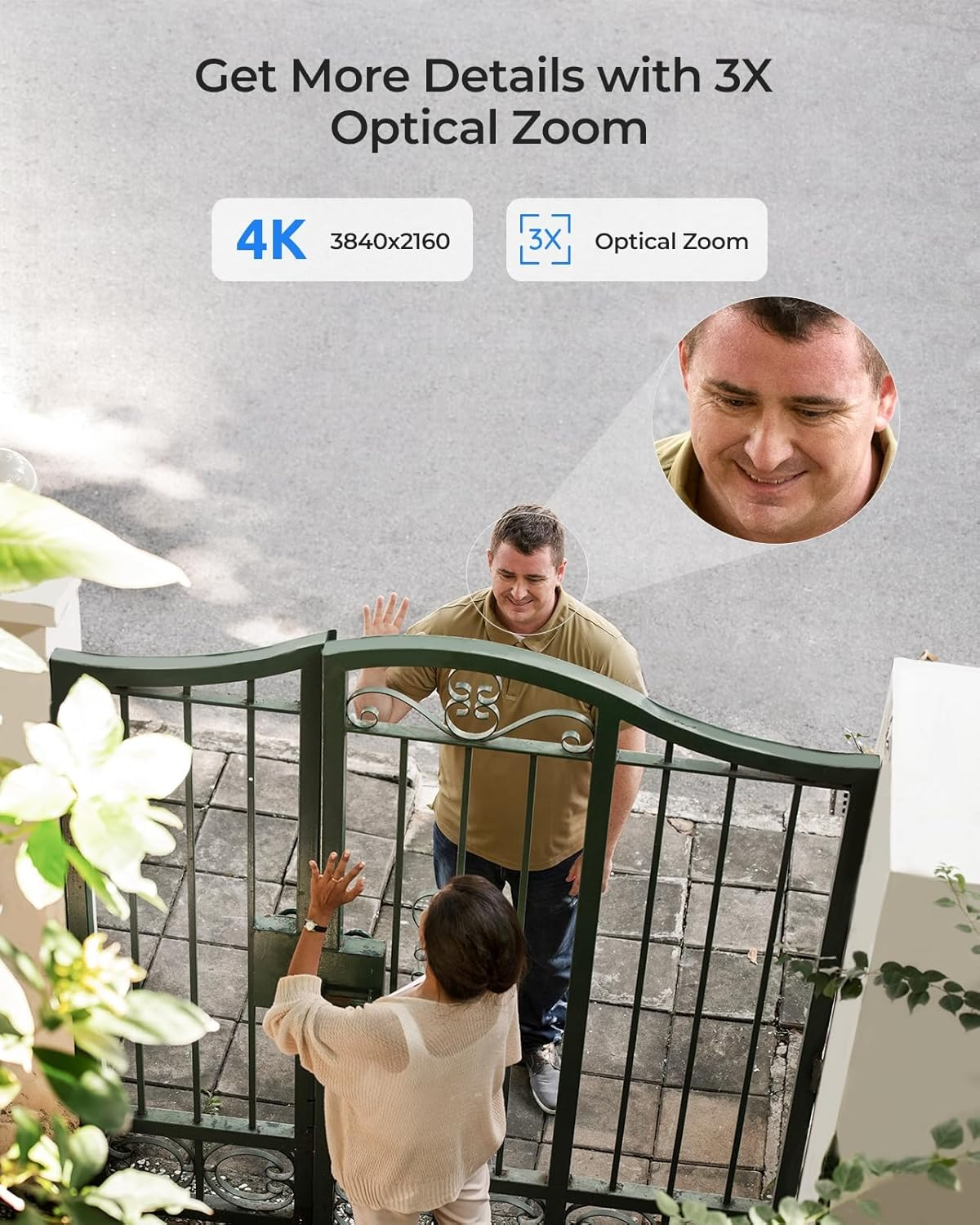 REOLINK 4K Outdoor Security Camera, PTZ Cam for Home Surveillance, Wi-Fi 6 New Technology, Motion Tracking Person/Vehicle/Pet Detection, 3X Optical Zoom Spotlight, Local Storage, E1 Out Door Pro image number 3