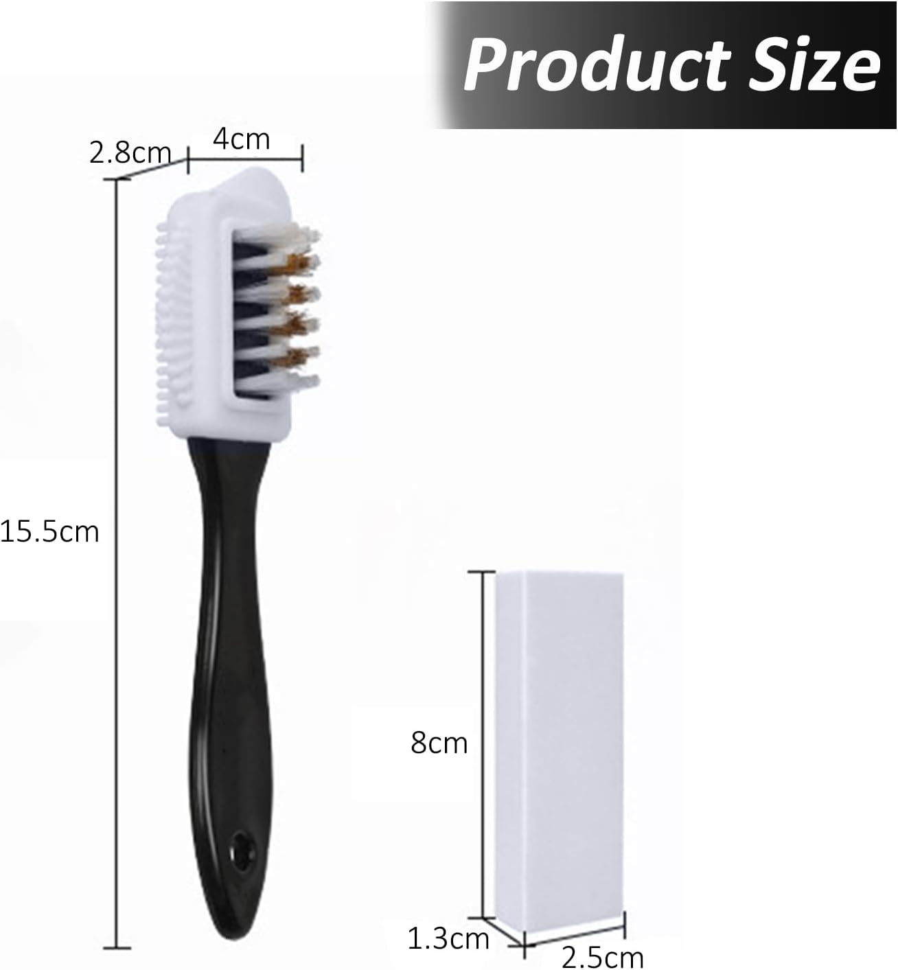 Suede Brush Kit 4-Sided Cleaning Eraser Nubuck Cleaner Boots Shoes Jackets Furniture Suede Cleaner Brush image number 3