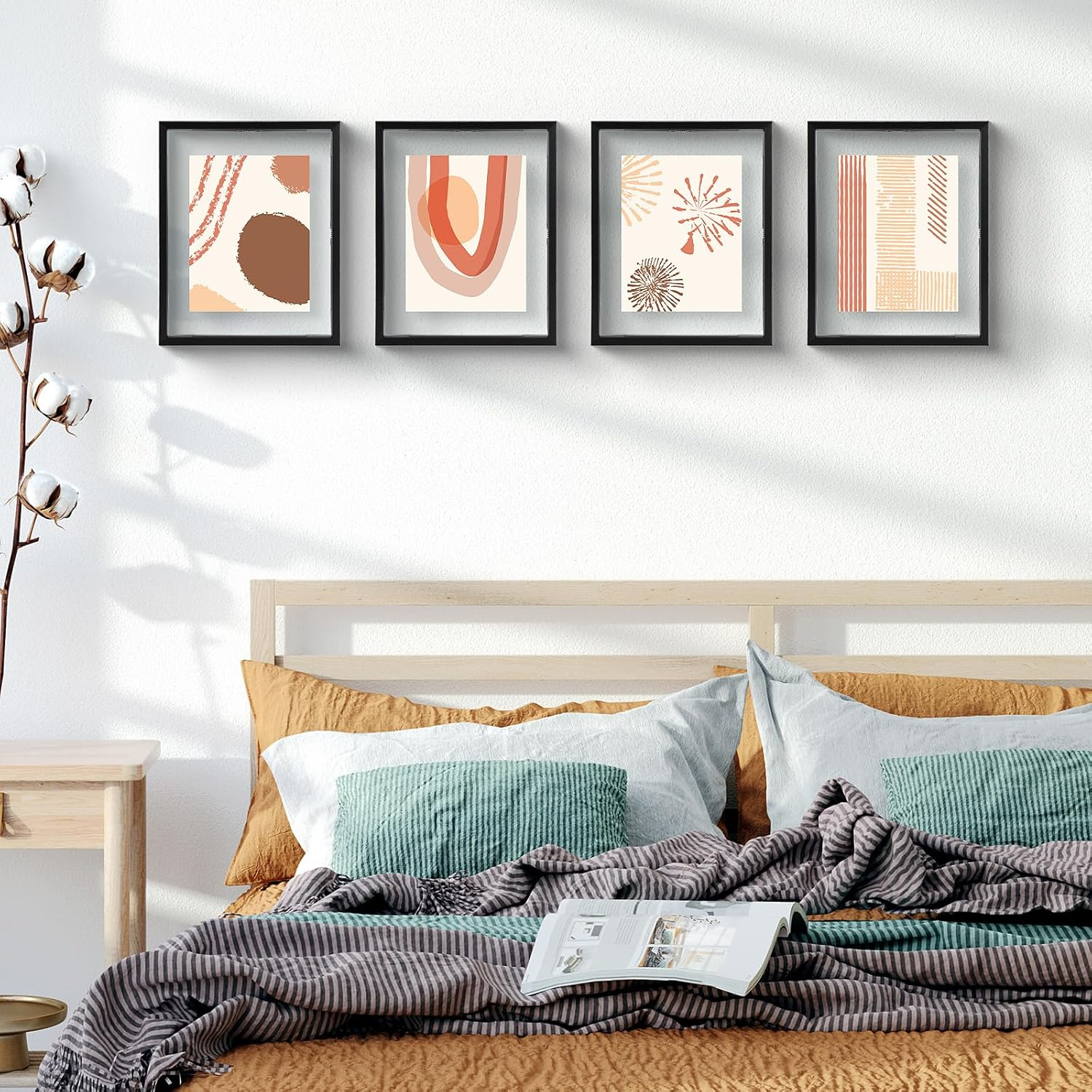 Frametory, Floating Picture Frame 8X10 - Black Aluminum Metal Photo Frame - Real Glass of Front - for Wall Mount Displays image number 2