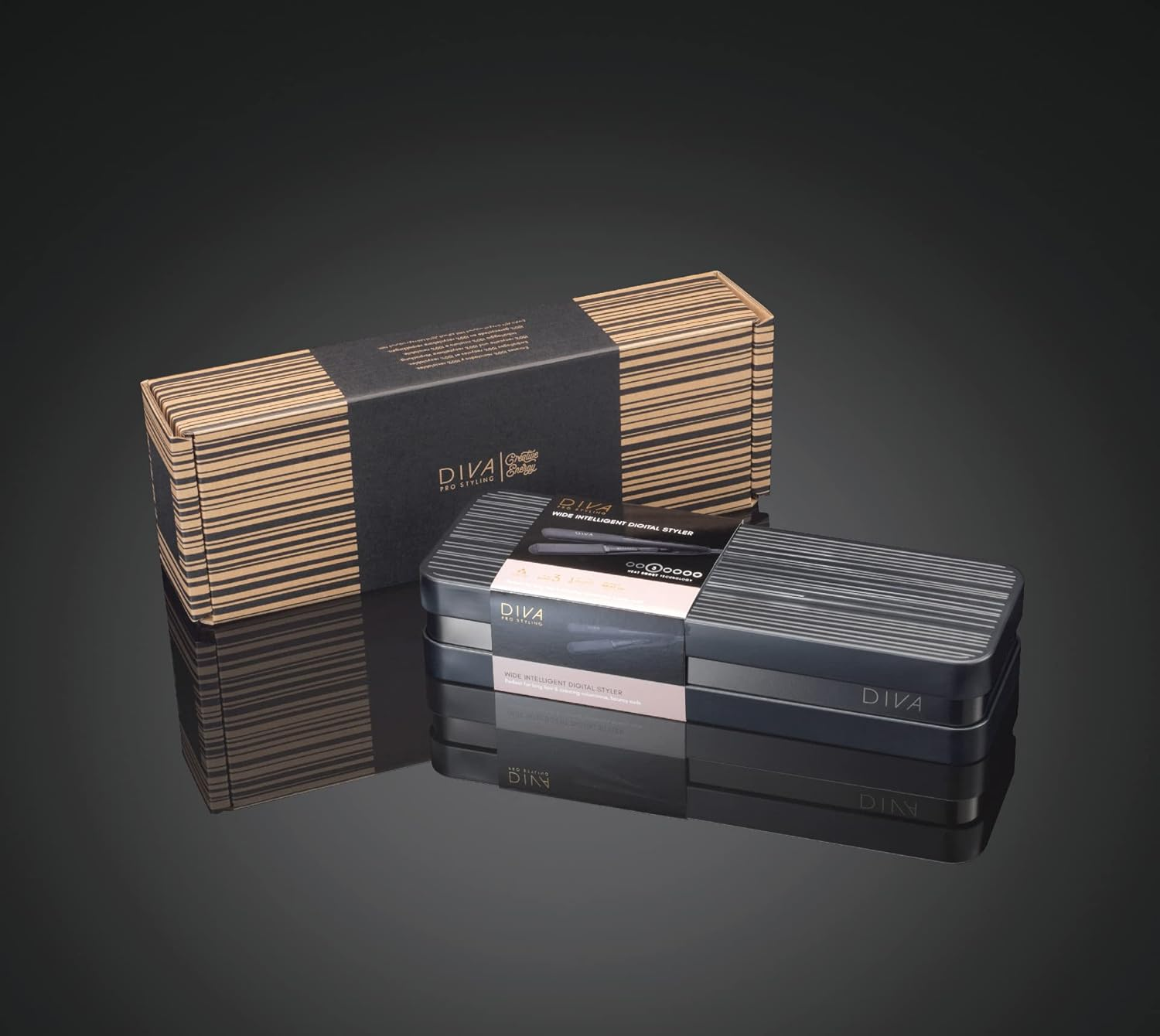 Diva Pro Styling Wide Digital Straightener and Styler with Macadamia Argan Oil Keratin Infused Ceramic Plates PRO218, Black, 1 Count image number 6