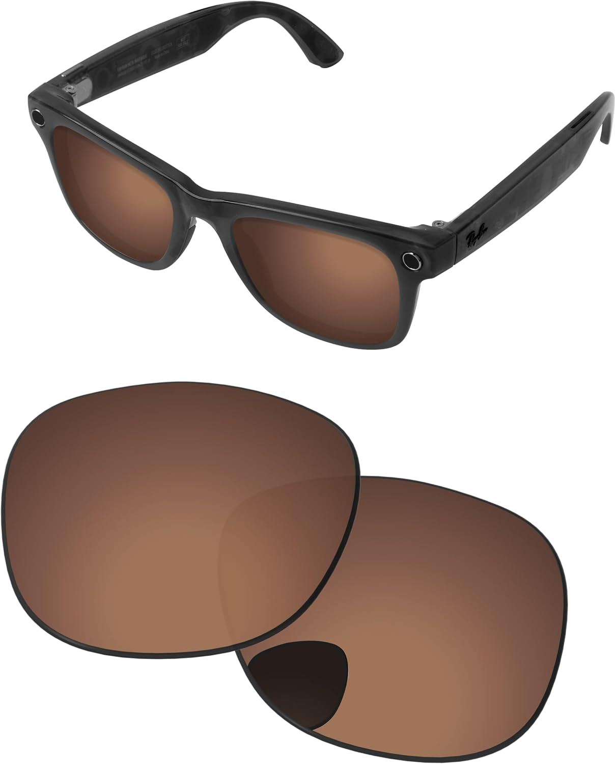 Replacement Lenses Compatible with Ray-Ban Meta RW4008 53Mm Sunglass