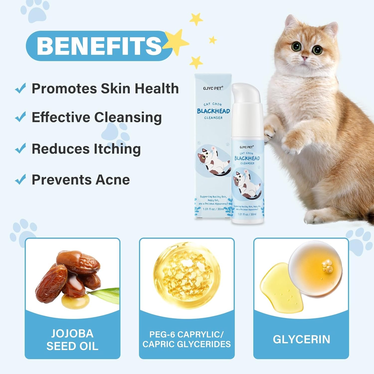 Cat Chin Acne Care Kit - Gently Removes Cat Chin Blackheads, Equipped with Cleansing Brush, Cruelty-Free, Nurtures Cat'S Chin Softness and Freshness, 1.01 Fl. Oz image number 5