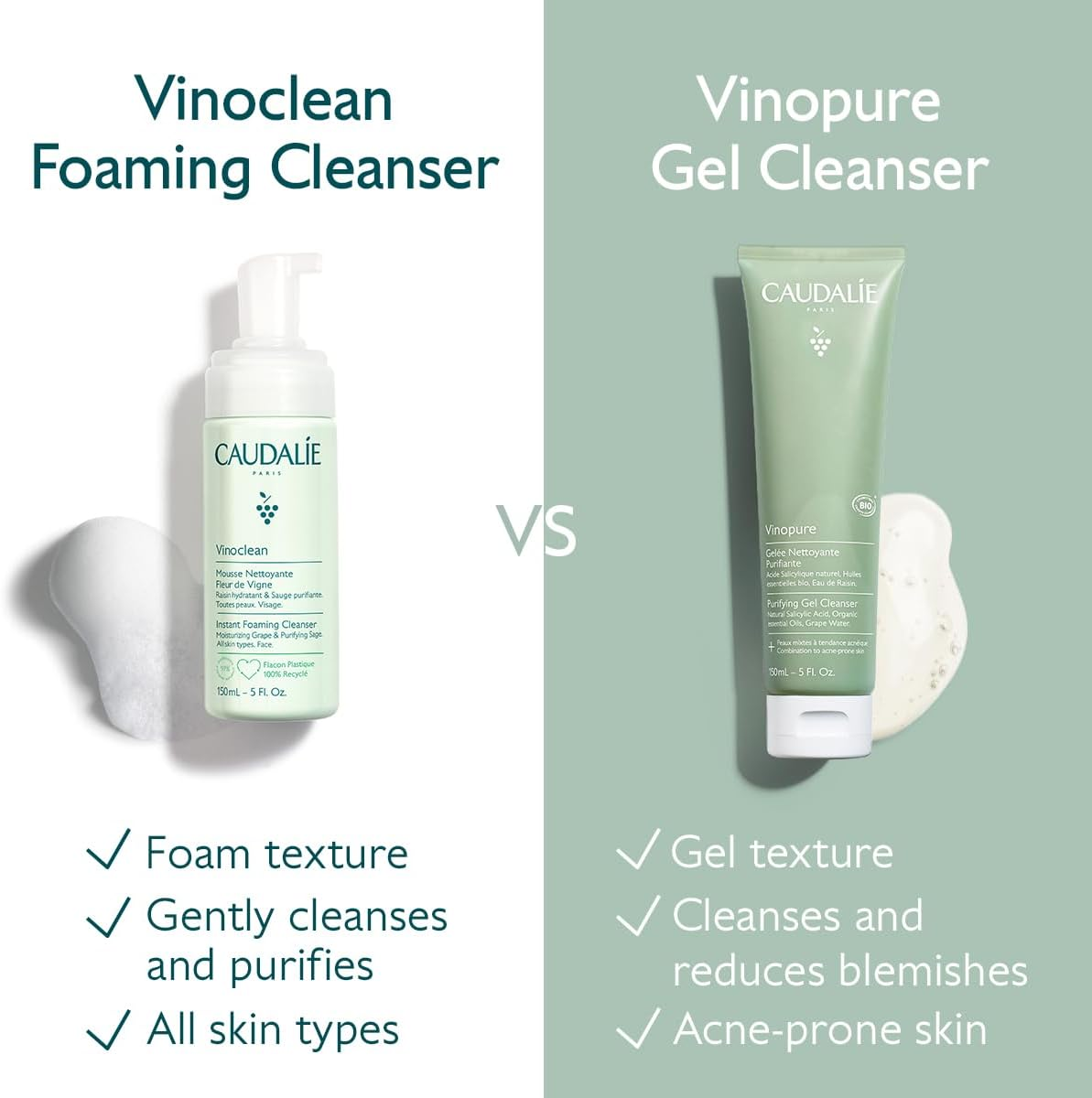 Vinopure Purifying Gel Cleanser by Caudalie for Women - 5 Oz Cleanser image number 2