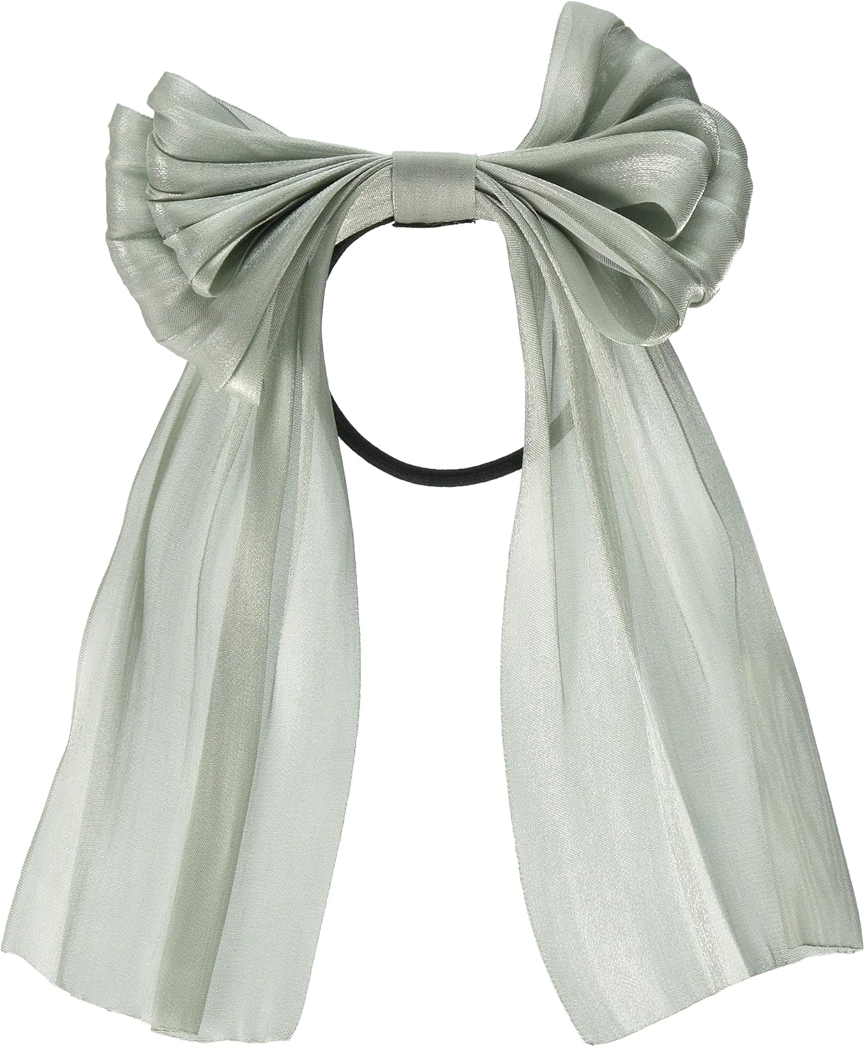 Laura 58202201-BEG Girls' Silky Ribbon Hair Elastic Ribbon Size: 4.3 X 7.9 Inches (11 X 20 Cm), Beige, リボンのサイズ:11Cm&times;20Cm