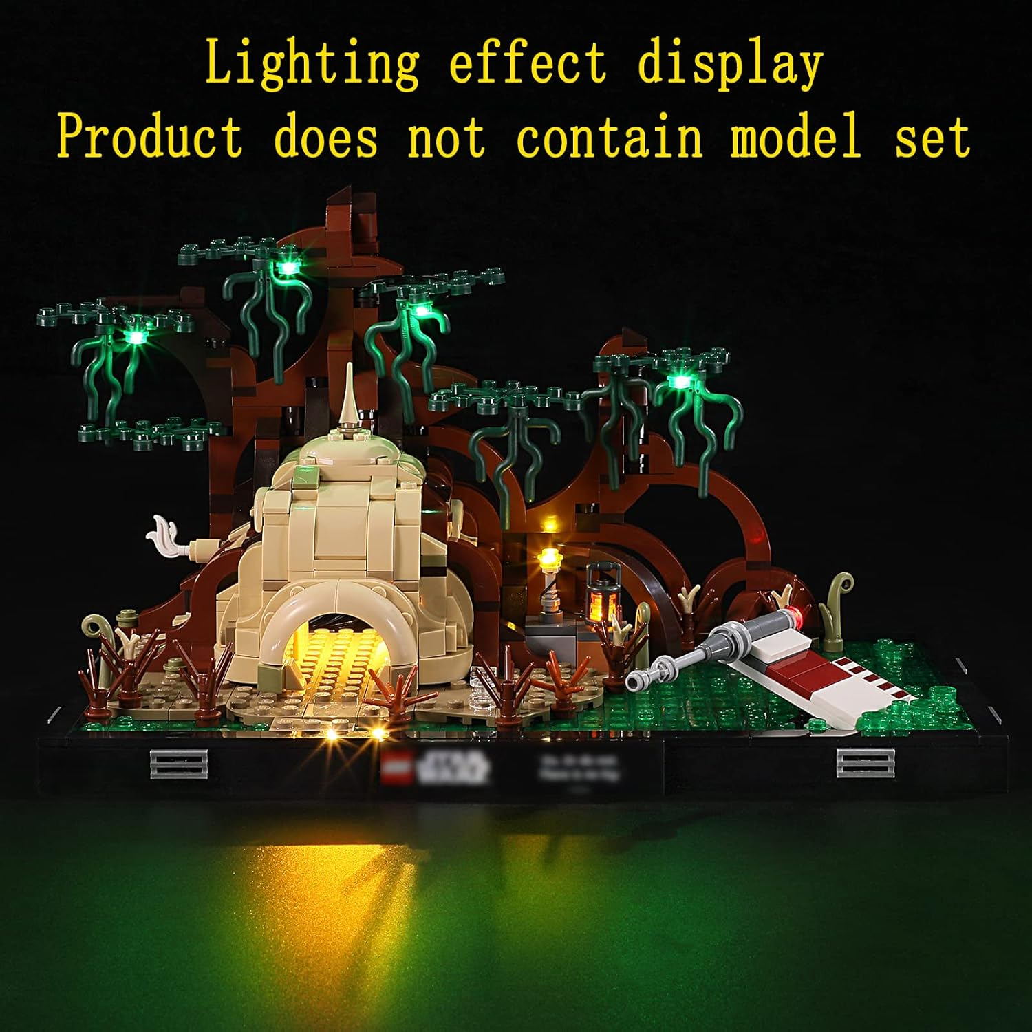 GEAMENT LED Light Kit Compatible with  Dagobah Jedi Training Diorama - Lighting Set for Star Wars 75330 Building Model ( Set Not Included)