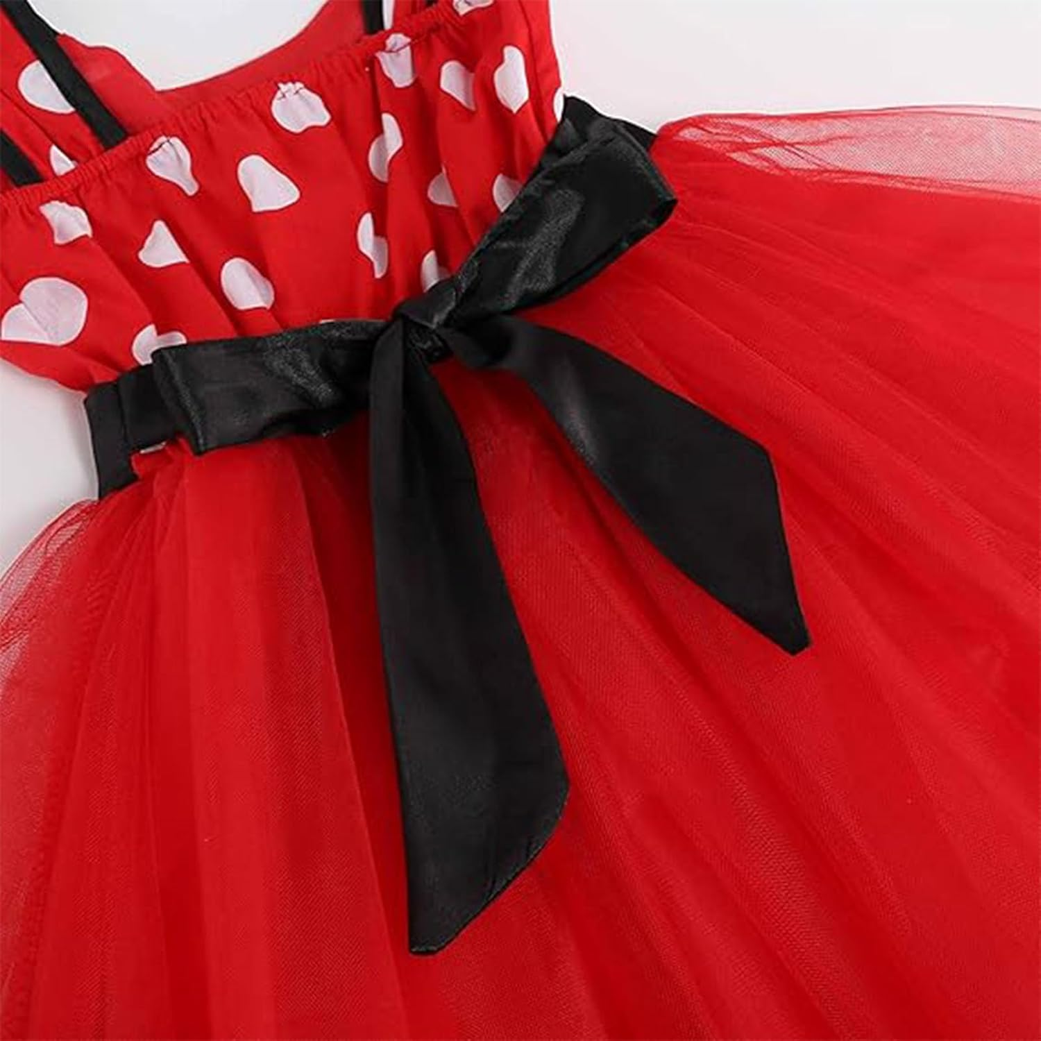 Girls Polka Dots Fancy Dress up Princess Costumes Tulle Dress Birthday Halloween World Book Day Cosplay Party Dresses Up