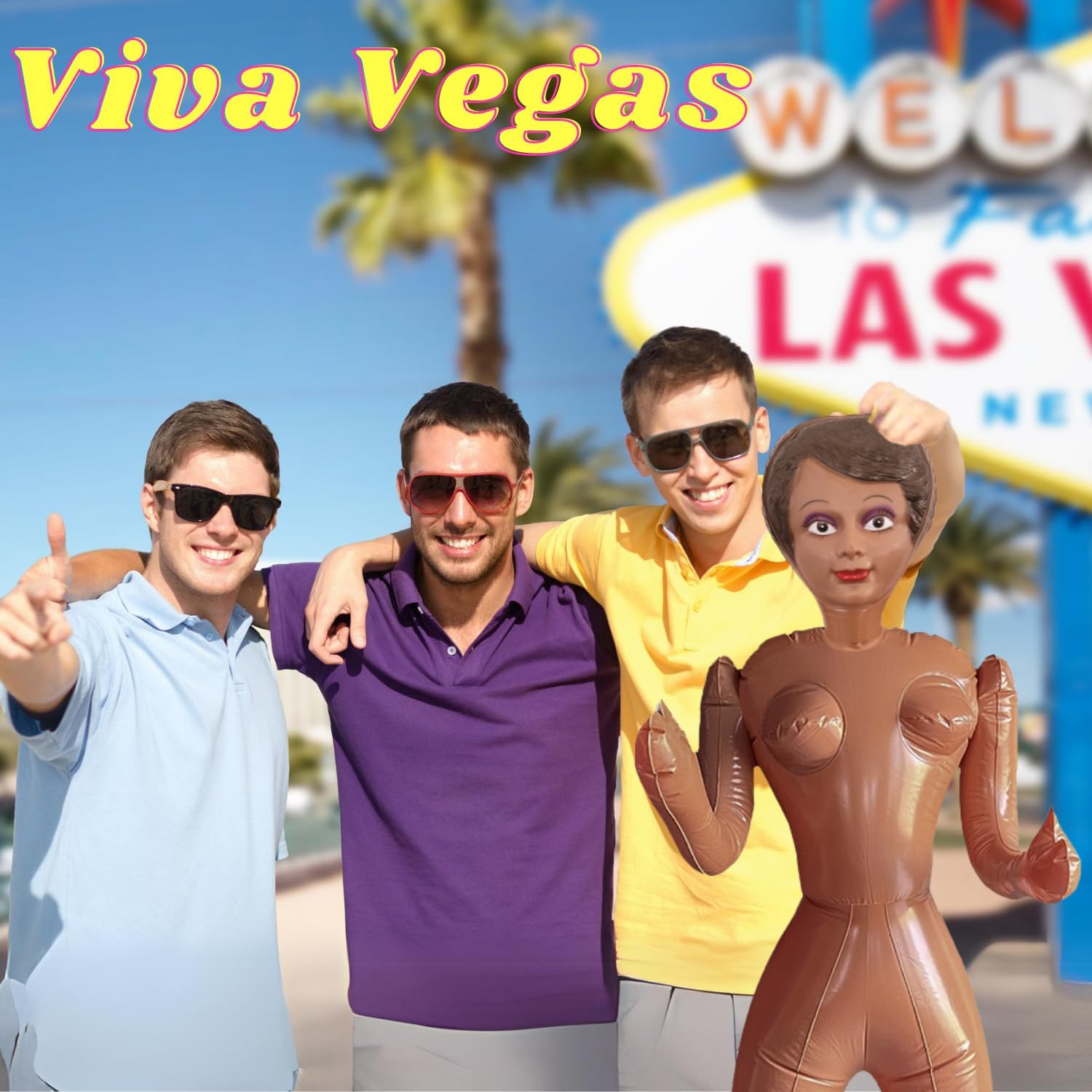 Merrimix Inflatable Blow up Doll for Celebrations, Parties, Pranks, Halloween, Birthdays, Bachelors, Gag Gift, Holidays - Destiny 58'', Brown (DD1222) image number 5