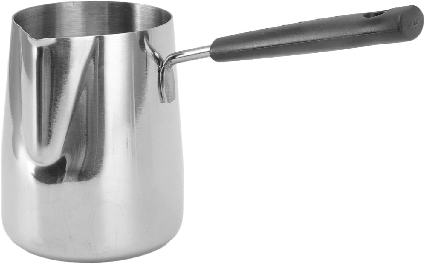 Turkish Coffee Pot, 600Ml/20Oz Stainless Steel Coffee Warmer Pot Butter Warmer Milk Warmer Pot Turkish Tea Pot Espresso Coffee Decanter Mini Saucepan with Spout Milk Pot image number 4