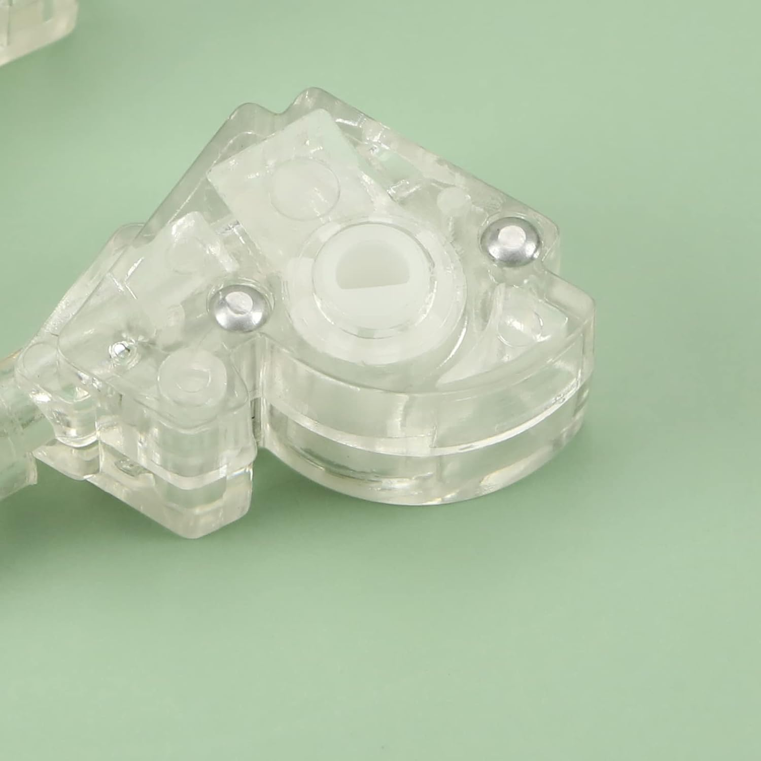 Emsea 4Pcs 1" Blinds Wand Tilter Mechanism with D Shaped Gear 5/32" Hook Connection Metal Venetian Blind Tilt Wand Tilter Mechanism Replacement for Mini Blinds image number 1