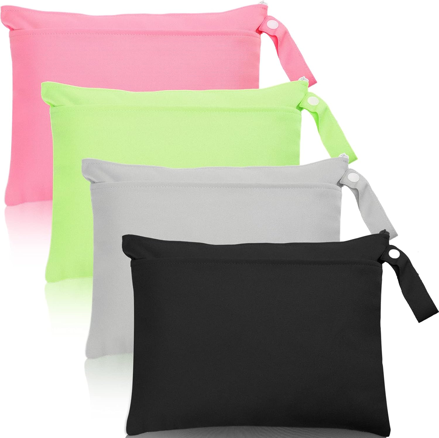 Shappy 4-Piece Wet Dry Bags for Baby Cloth Diapers, Reusable with 2 Pockets, Separates Wet & Dry Items, Perfect for Travel, Gym, Beach & More image number 5