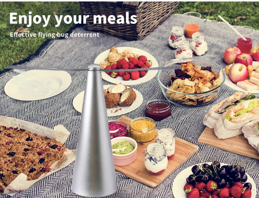 Fly Free Repellent Fan Trap Entertaining Chemical Hook Indoor Outdoor Home image number 6