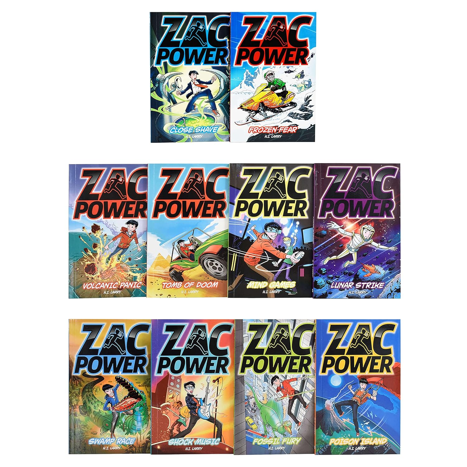 Zac Power Top 10 Books Collection Box Set by H.I. Larry