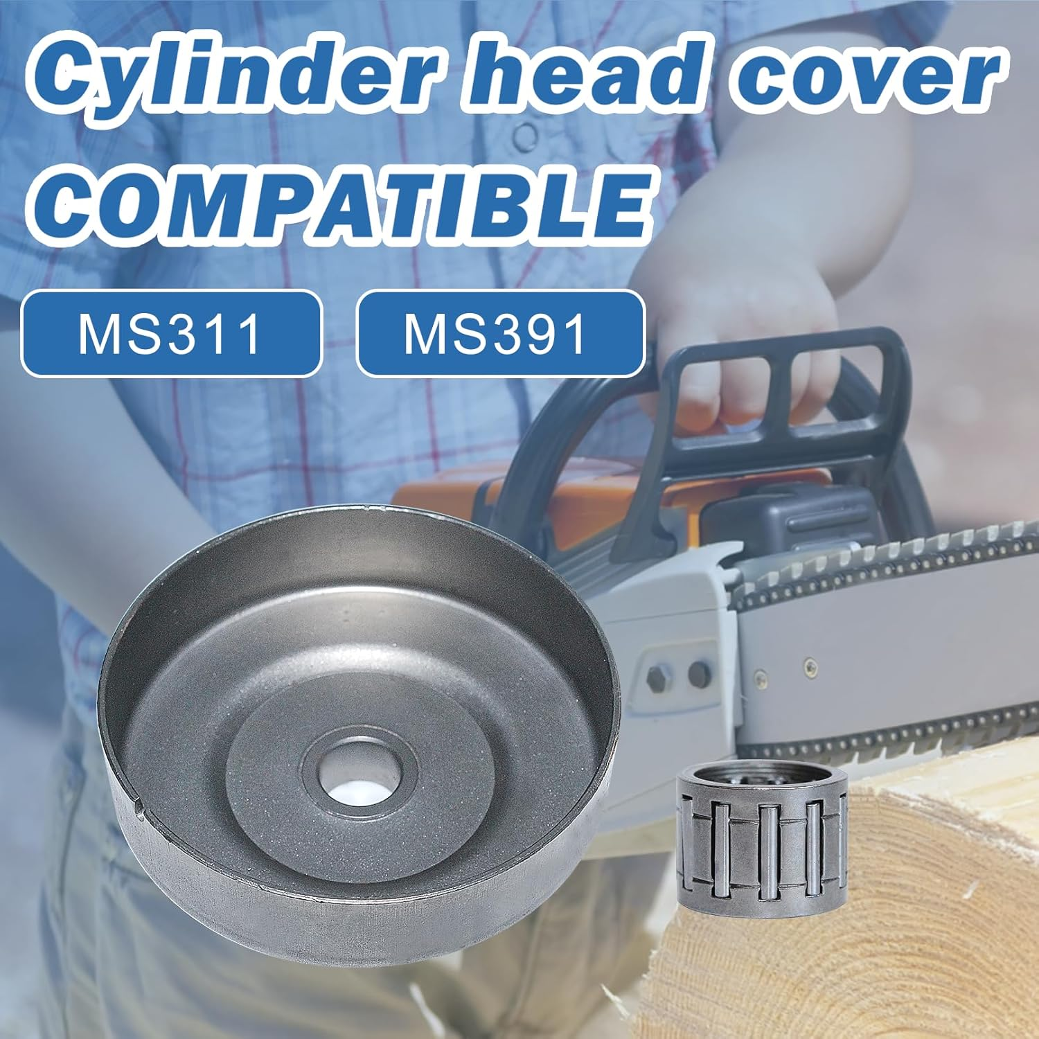 AUMEL 3/8" Cluch Drum Sprocket Bearing Washer Clip Kit for STIHL MS311 MS391 Chainsaw Replace 11296402000 image number 1