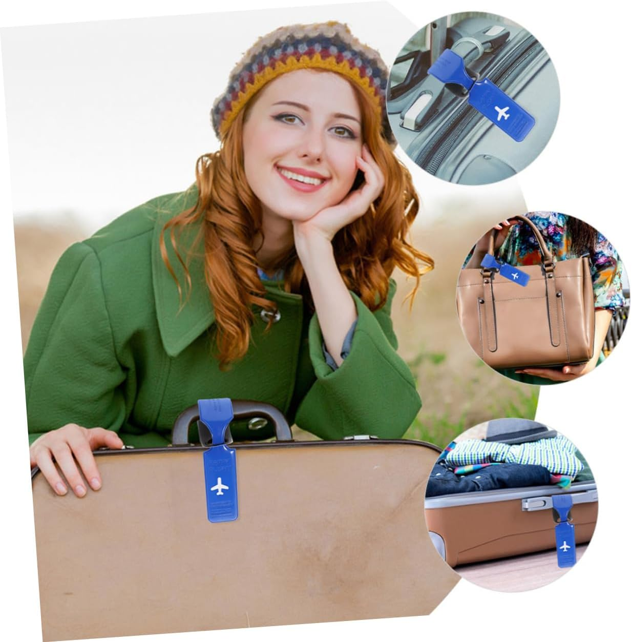 GALPADA 2Pcs Plastic Luggage Tags Suitcase Luggage Tags for Travel Travel Suitcase image number 4