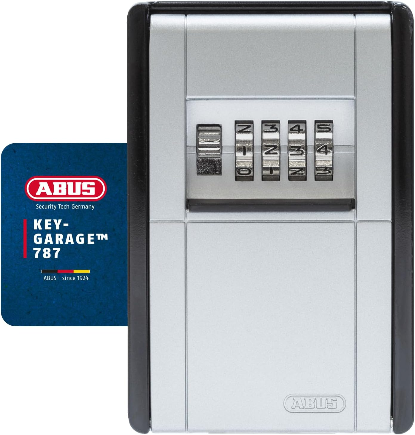 ABUS Keygarage 767 - Wall Mounted Key Box with Handle - with Key Code - for Keys or Small Valuables - Black/Silver