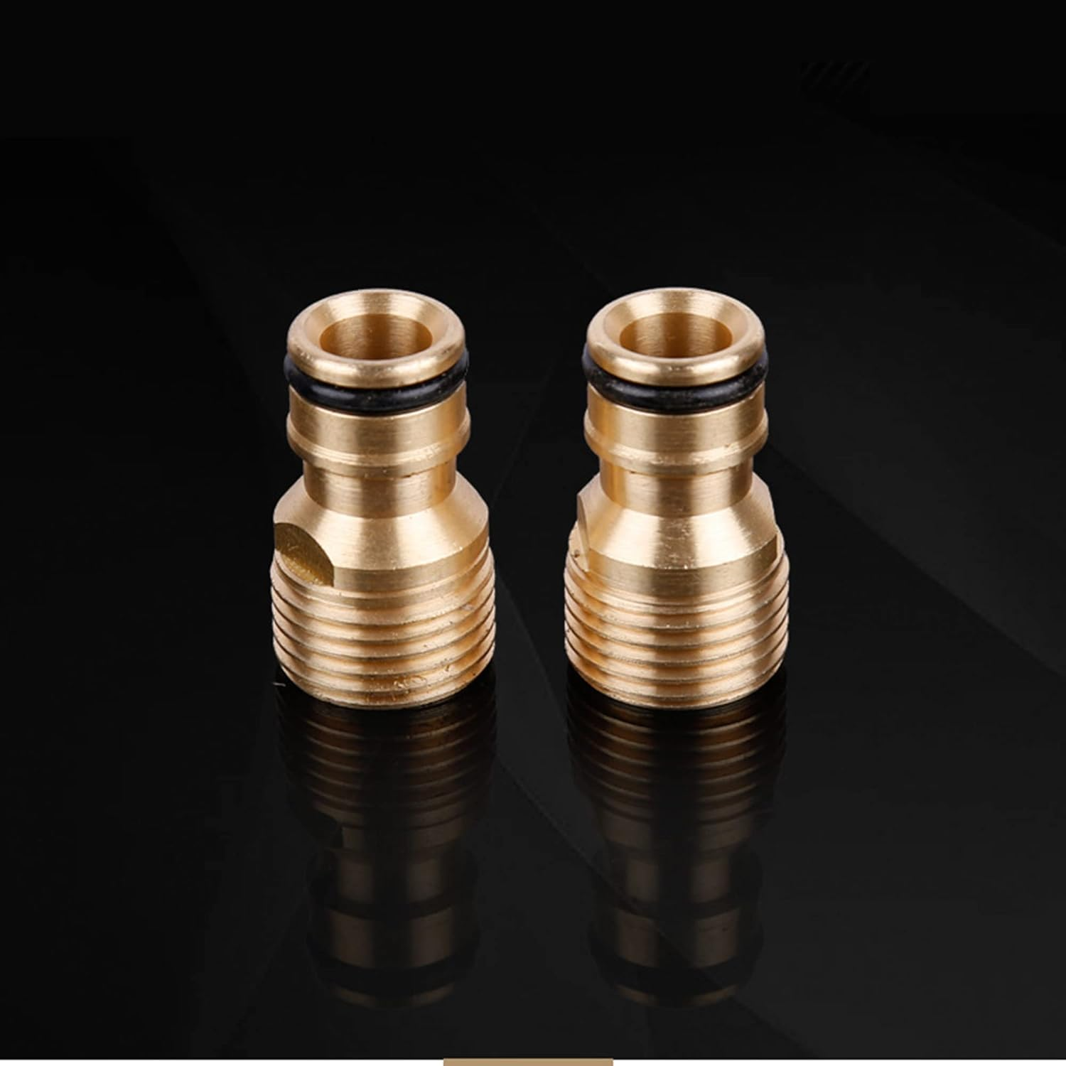 2 Pack Garden Hose Connector Shower Hose, 1/2 Inch Brass Male Threaded Tap Adapter, Shower Hose Connector Garden Hose Pipe, 1/2" BSP Hose Connector Male Watering Fittings(Brass 1/2 Inch Male Thread) image number 7