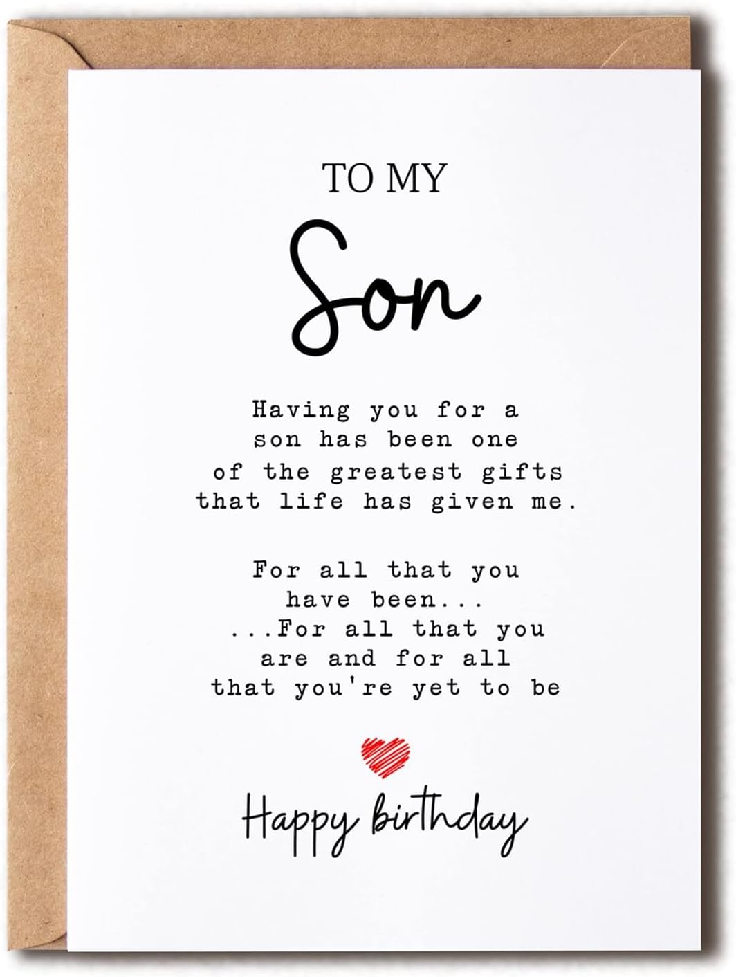 Birthday Card for Son, Funny Birthday Greeting Card for Boy/Men, Perfect Happy Birthday Gifts for Him- Blank Inside image number 1