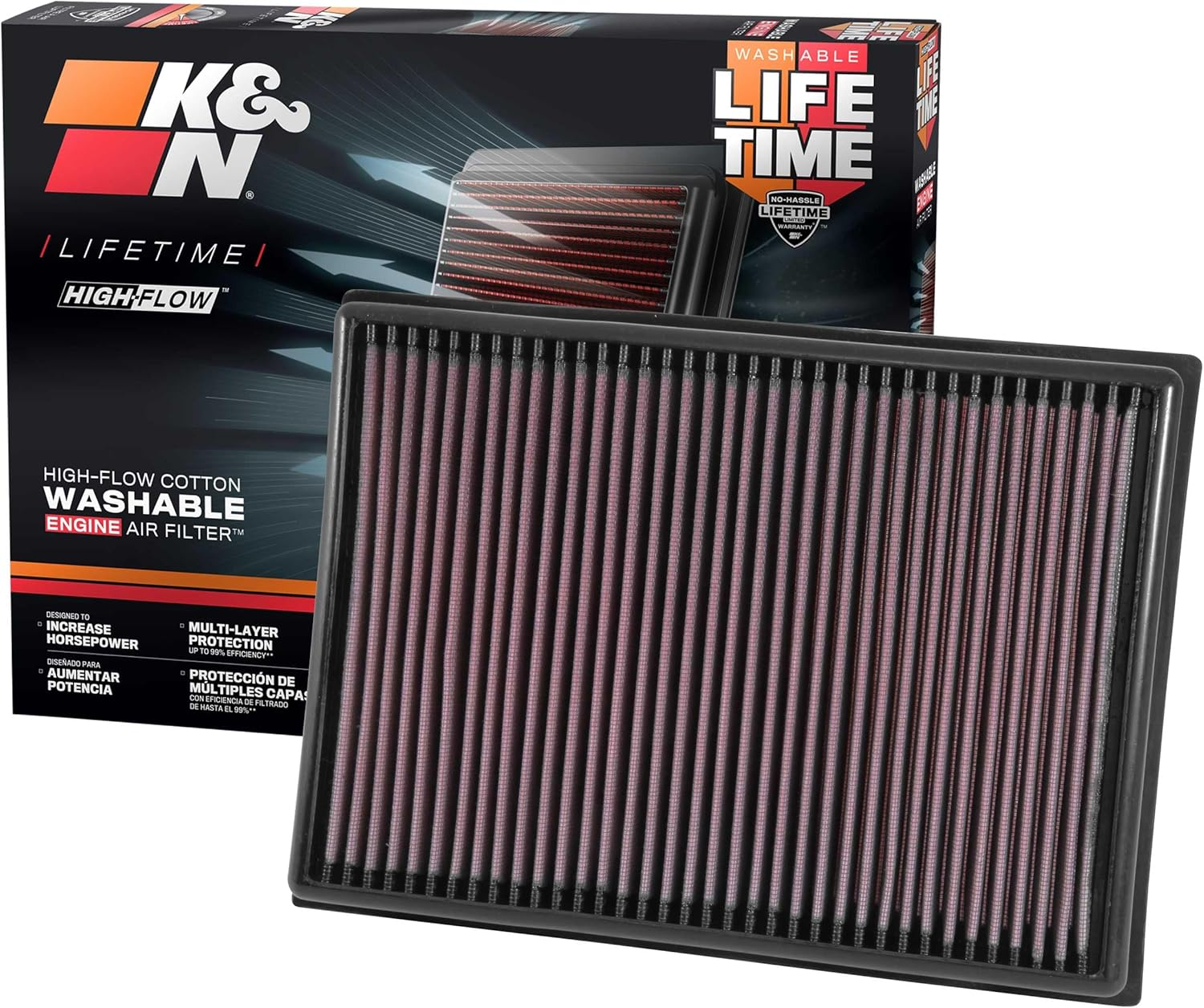K&N 33-2438 Panel Air Filter for Lexus & Toyota Models image number 6