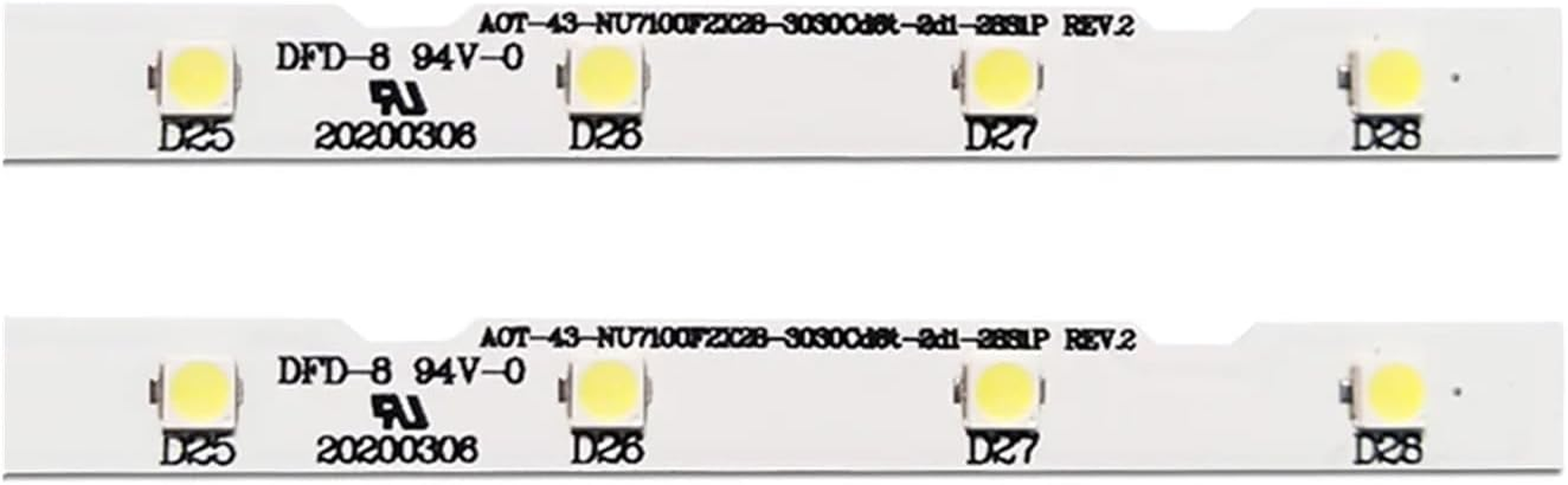 28 LED Strip for Sam-Sung 43 "TV UE43NU7100U AOT_43_NU7100F_2X28_3030C BN44-00947A UE43NU7120U image number 2