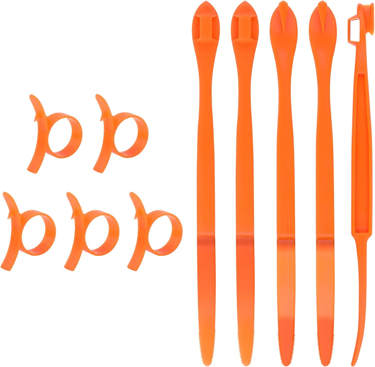 10Pcs Orange Peeler Tools Citrus Peel Cutter Plastic Fruit Slicer Easy Fruit Opener Kitchen Gadget for Oranges Avacados Lemon image number 3