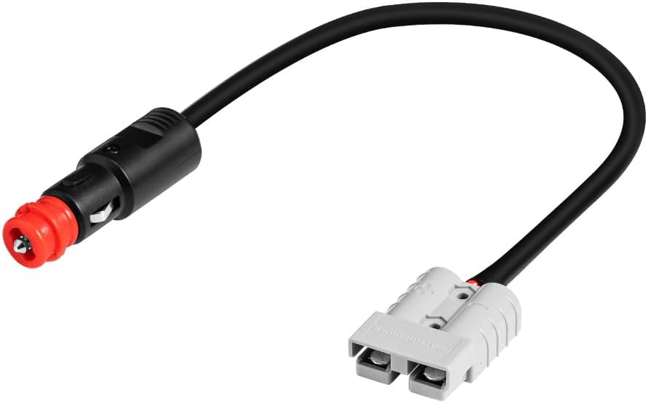 ATEM POWER 12V Cigarette to Anderson Plug Cable 30CM, 50A Anderson 12AWG Extension Wiring Kit with 8A Fuse, for Oven Fridge Off-Grid Camping System image number 5