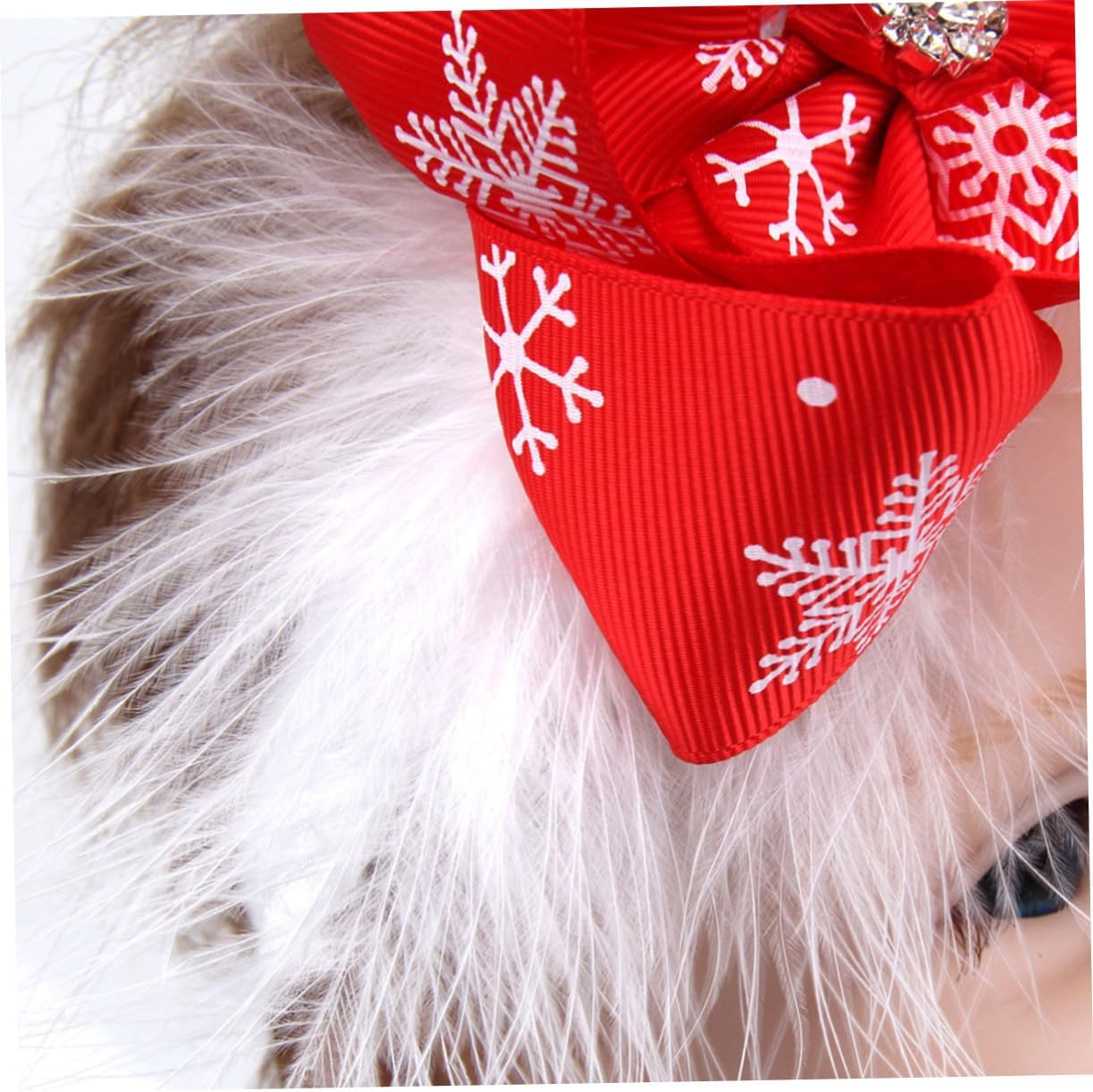 MERRYHAPY Baby Christmas Headwear Hair Ribbons Headband Baby Christmas Red Baby Christmas Headband image number 4