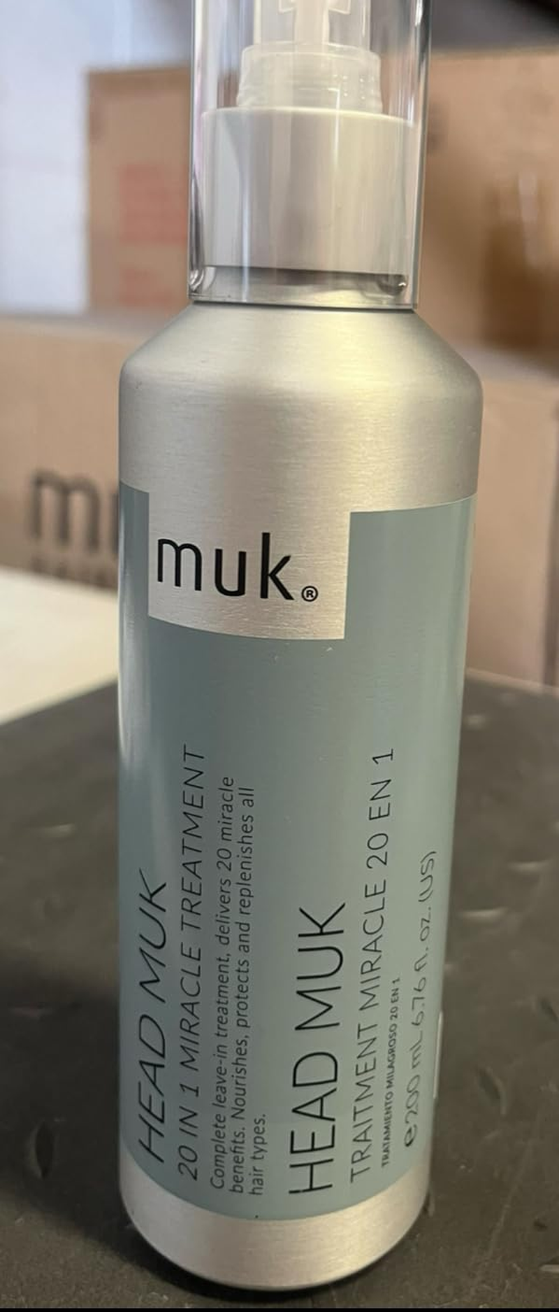 MUK. Head Muk 20 in 1 Miracle Hair Treatment. Leave in Hair Treatment for All Types, Nourishes, Protects, Smooths & Adds Shine, Reduces Frizz, Breakage & Drying Time, 200Ml image number 1